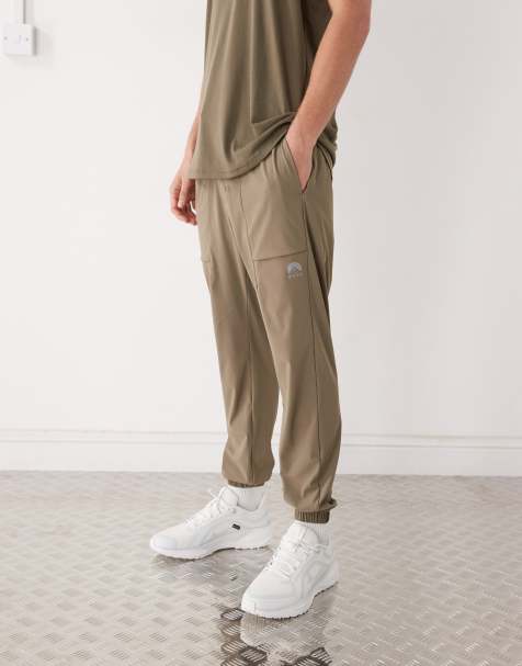 OOSC Elite everyday activewear joggers in khaki - view 1