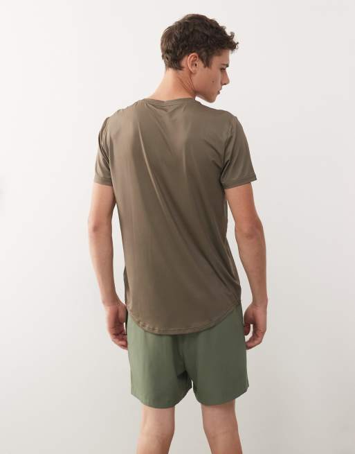 OOSC Elite gym t-shirt in khaki, 4 of 4