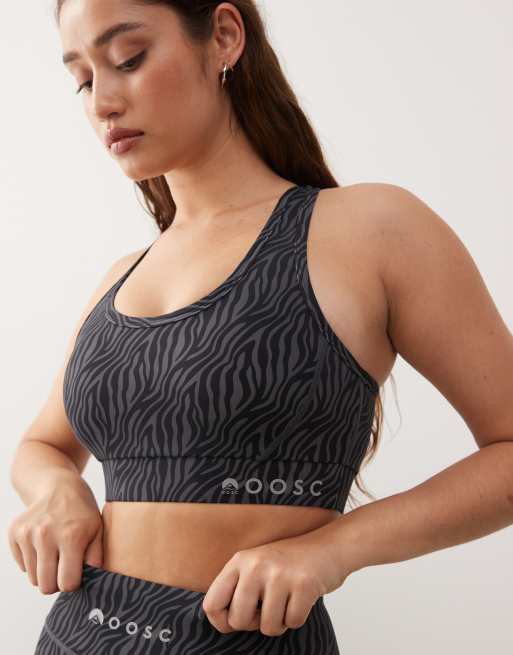 OOSC - Elite - Reggiseno sportivo a supporto elevato nero con incrocio sul retro, 4 di 4