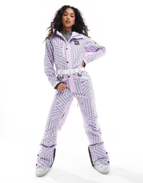 OOSC - Fall Line - Tuta da sci da donna grigia e viola - view 1