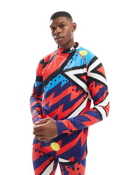 OOSC Fresh prince men's ski baselayer top in multi  - view 1