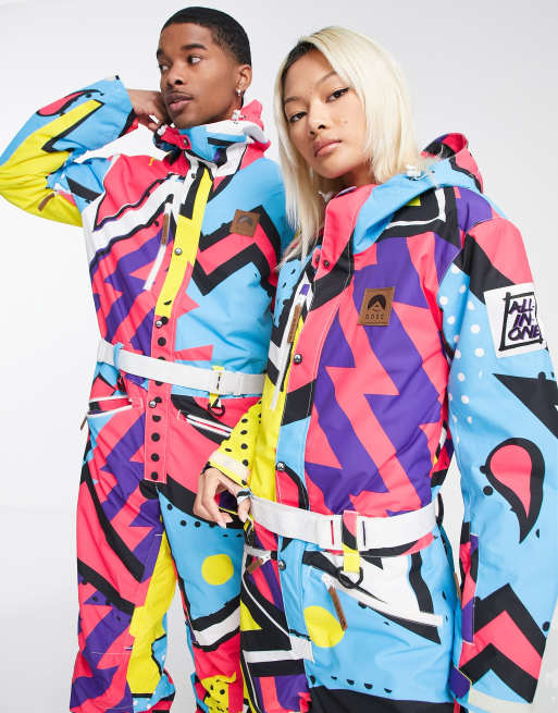 OOSC Fresh Prince unisex ski suit in multi