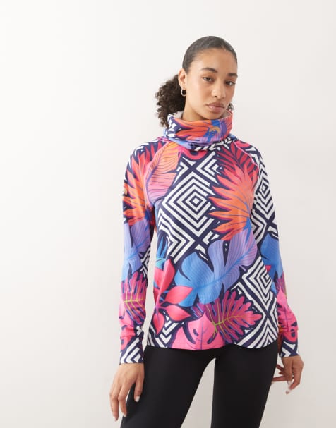 OOSC High neck baselayer top big poppa -  women's in multi - view 1