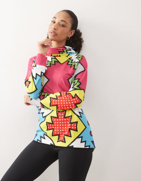 OOSC High neck baselayer top day tripper in multi - view 1