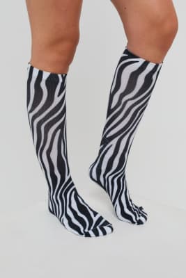 OOSC - Hotel California - Chaussettes de snowboard à imprimé zébrures - Multicolore-Noir