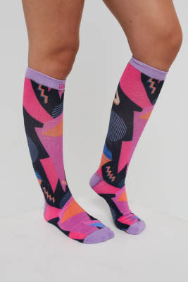 OOSC - Hotstepper - Bunte Ski-/Snowboardsocken-Rosa