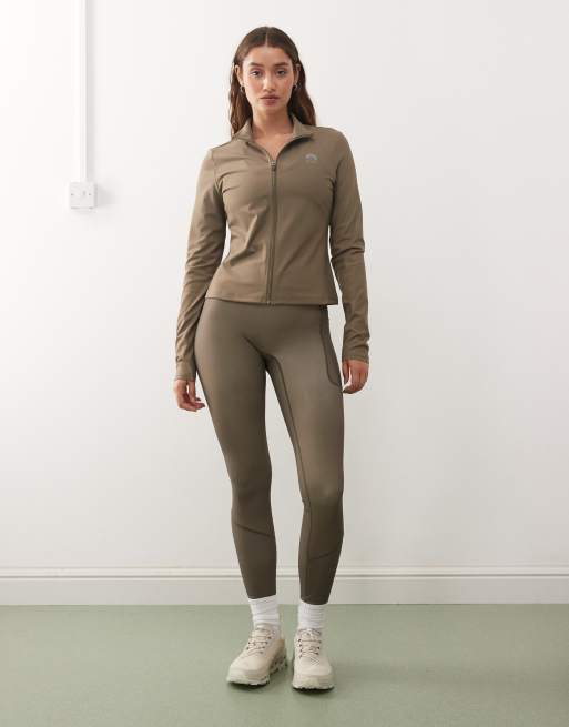 OOSC – Infinite – Cropped-Jacke in Khaki mit Reißverschluss, 2 von 4