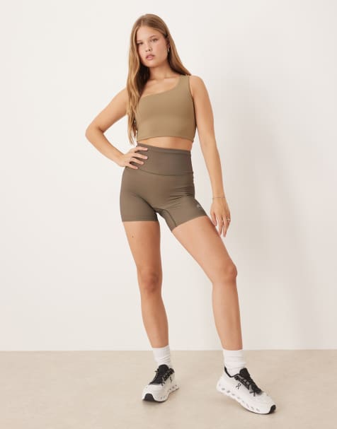 OOSC Infinite high waisted shorts in khaki - view 1