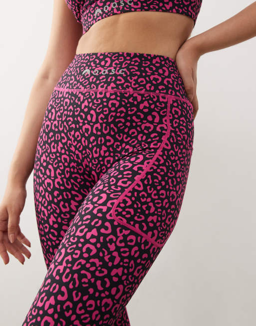 OOSC - Infinite - Leggings a vita alta rosa leopardato, 5 di 5