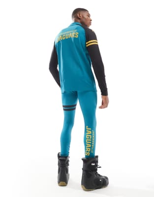 Jacksonville Jaguars NFL - Bunte Ski-Baselayer-Hose für Herren-Blau Blau L