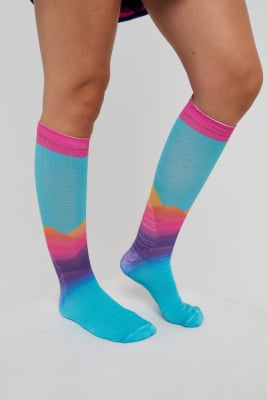 OOSC - Mambo Sunset - Bunte Ski-/Snowboardsocken-Blau