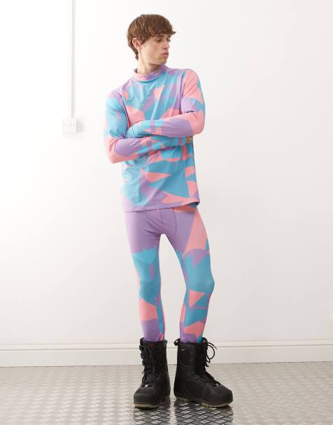 OOSC Men's baselayer pant - del mar in multi - view 1