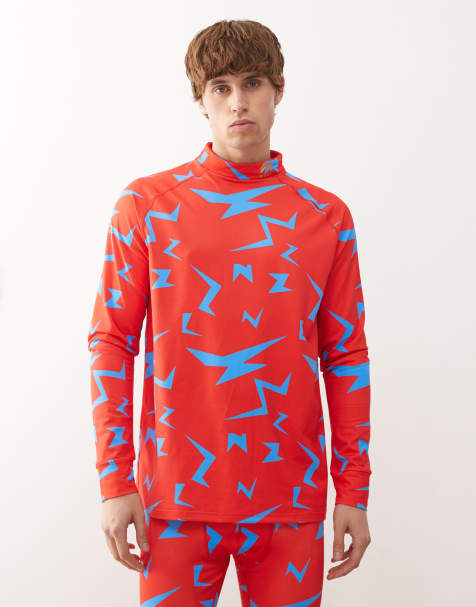 OOSC Men's baselayer top - starman in red - view 1