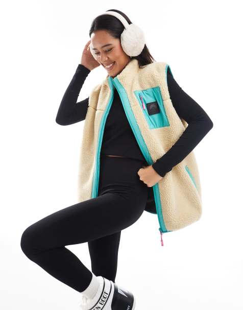 OOSC – Method – Ski-Weste für Damen in sandfarbener Lammfelloptik - view 1