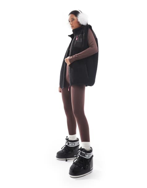 OOSC - Method - Veste de ski sans manches en sherpa - Noir - view 1