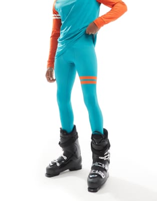 Miami Dolphins NFL - Bunte Ski-Baselayer-Hose für Herren-Blau Blau XS