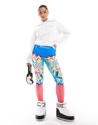 OOSC - Nuts Cracker - Bunte Ski-Baselayer-Leggings für Damen-Rosa