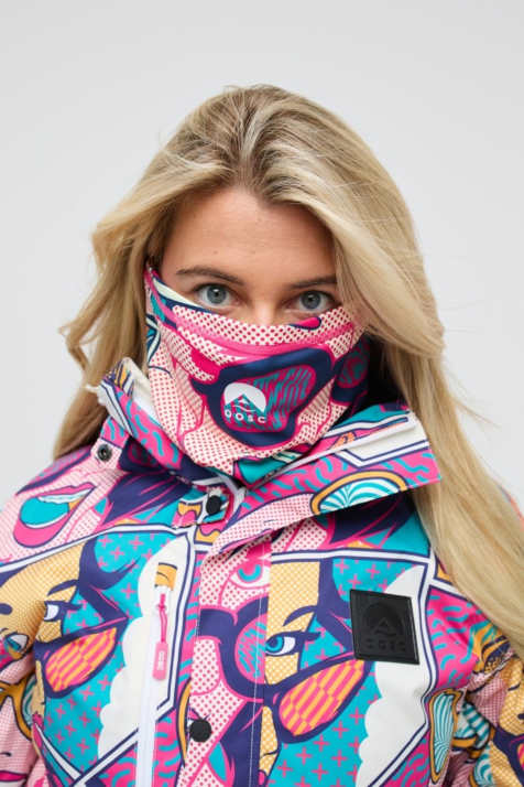 OOSC Oosc neckwarmer - comic book candy in multi - view 1