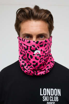 Oosc Neckwarmer - Hotel California Pink Leopard Print