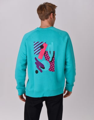 OOSC - Penfold - Sweatshirt in Aqua und Aqua-Blau