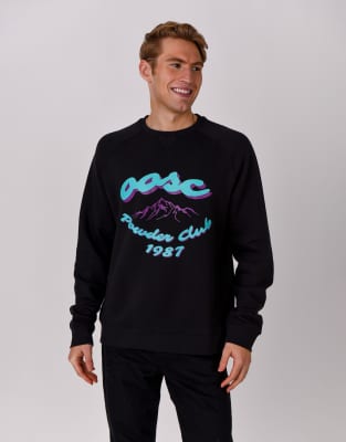 OOSC - Powder Club - Sweatshirt in Schwarz