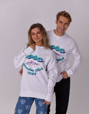 OOSC – Powder Club – Sweatshirt in Weiß - view 1