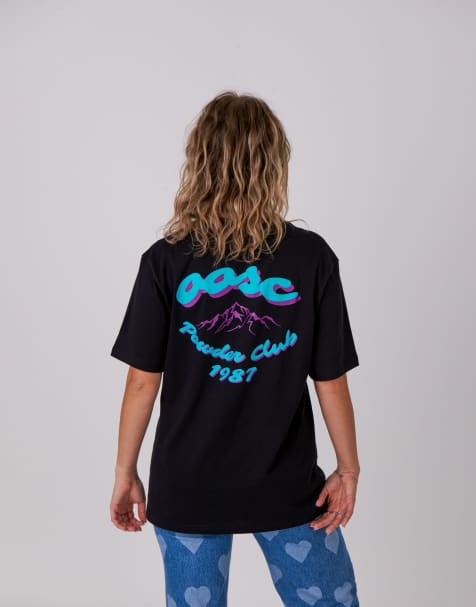 OOSC Powder club t-shirt in black - view 1