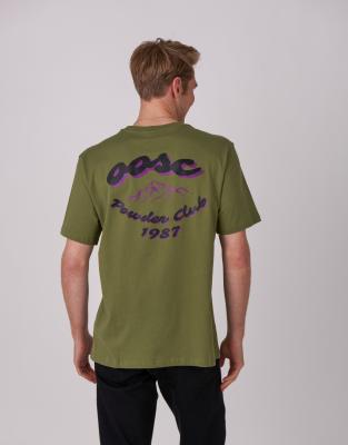 OOSC - Powder Club - T-Shirt in Khaki-Grün