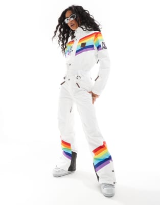 OOSC - Rainbow Road - Combinaison de ski - Multicolore-Blanc