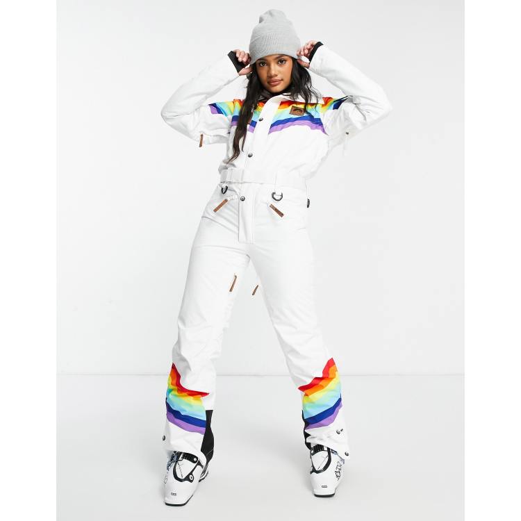 OOSC Women's Ski Suit Rainbow Road Female Fit Monos de esquí mujer :  Snowleader