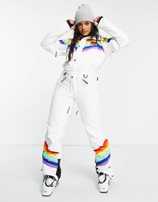 OOSC Rainbow Road women's ski suit in multi