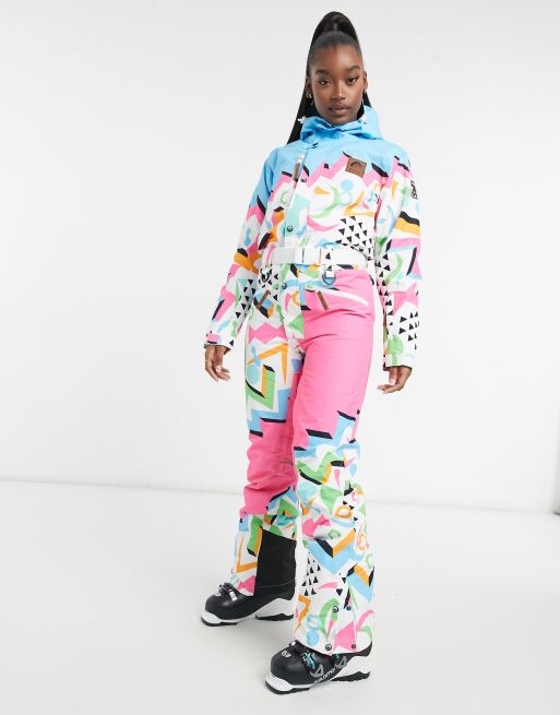 OOSC retro women's ski suit in multi