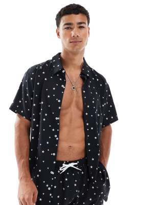 Oosc Shining Star Men's Short Sleeve Shirt In Black