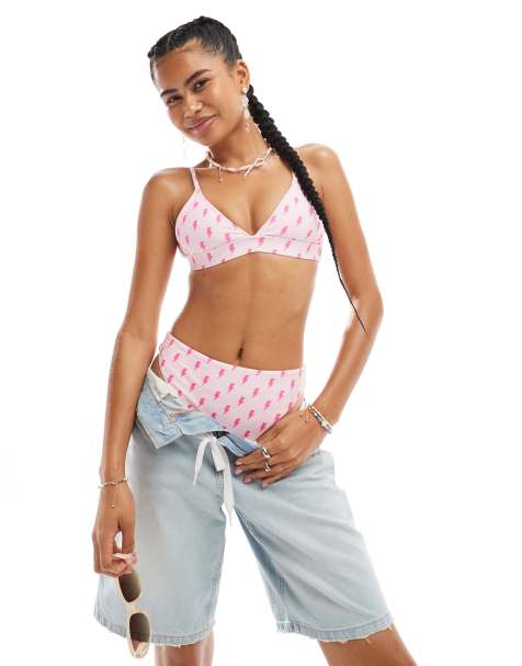 OOSC Strike of luck mix and match boost 'em up bikini top in pink - view 1