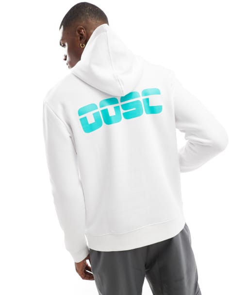 OOSC - Sweat à capuche style rétro - Blanc - view 1