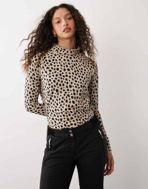 OOSC - Top baselayer da donna multicolore con stampa effetto ghepardo - view 1