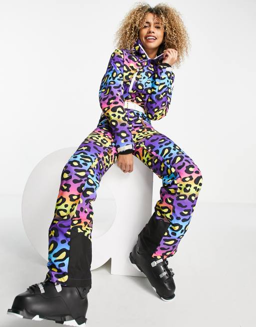 OOSC – Wavey Leopard – Damski kombinezon narciarski w kolorową