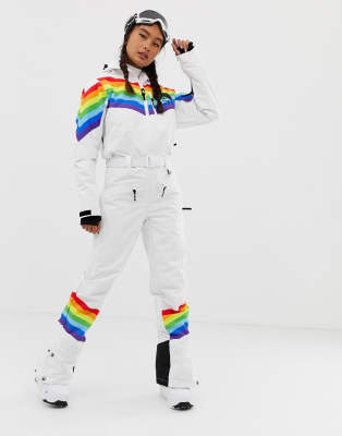 OOSC Women's Ski Suit Rainbow Road Female Fit Monos de esquí mujer :  Snowleader