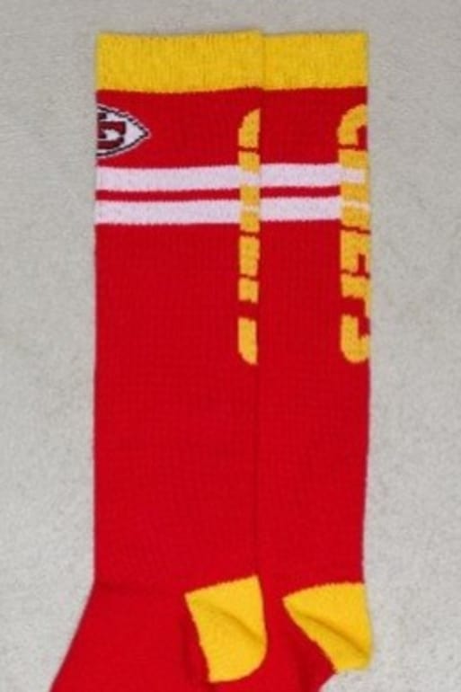 OOSC x NFL - Chaussettes de ski et snowboard à inscription « Kansas City Chiefs » - Multicolore, 2 de 2