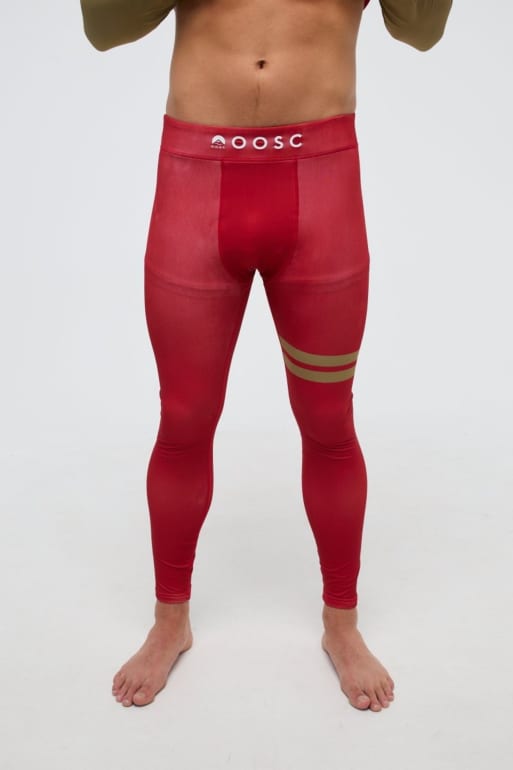 OOSC x NFL - San Francisco 49ers - Pantaloni base layer da uomo multicolore