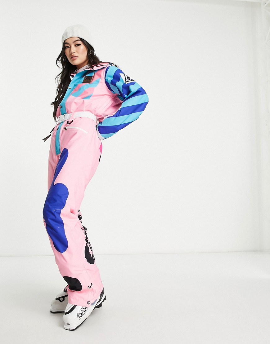 OOSC X Penfold ski suit in pink