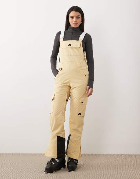 OOSC - Yeh Girl - Broek met bretels in zandkleur - view 1