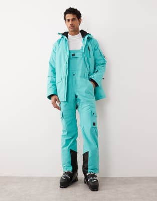Yeh Man - Latzhose in Aqua-Blau Blau S