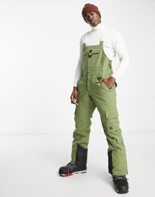 OOSC Yeh Man ski bib in khaki-Green