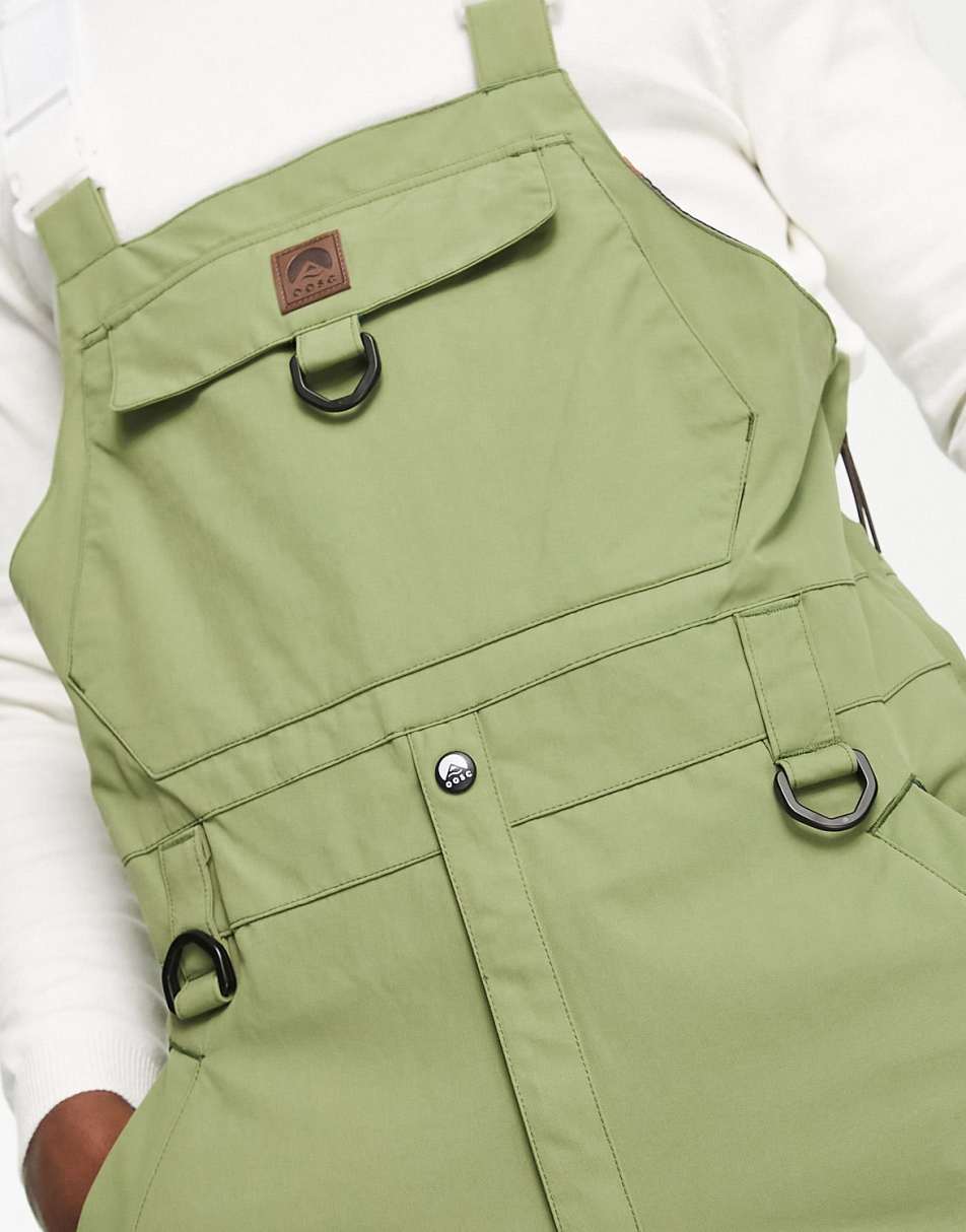 OOSC Yeh Man ski bib in khaki