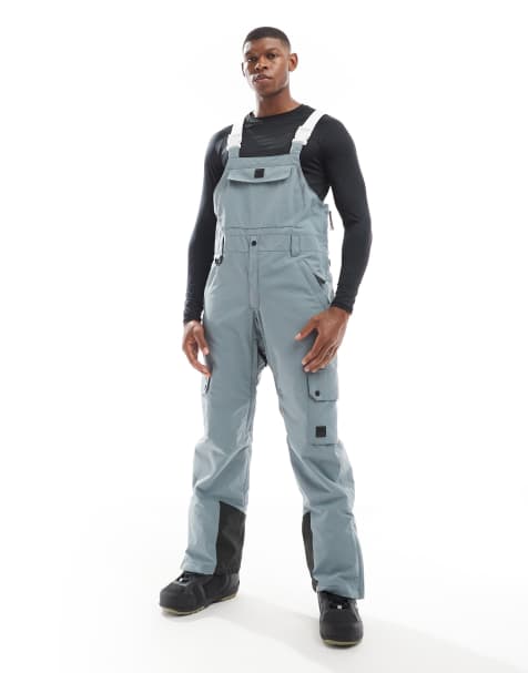 OOSC Yeh man ski  & snowboard bib pant in grey  - view 1