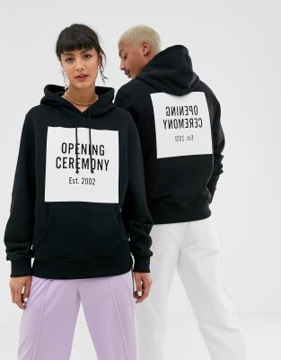 opening ceremony box logo hoodie