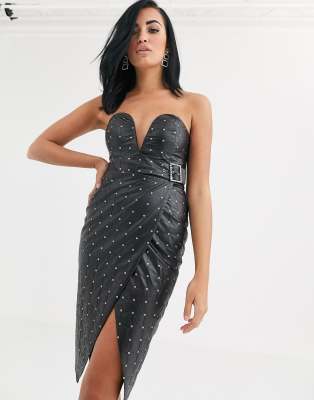 black sequin midi dress