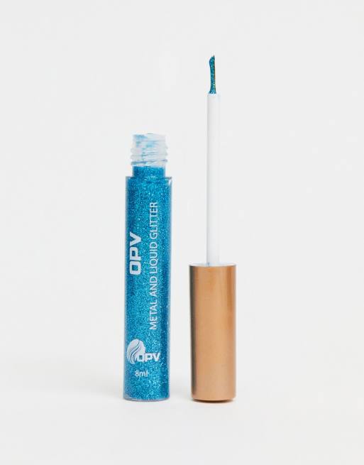 OPV Beauty – Tease Me – Metaliczny eyeliner z brokatem – Bright Blue, 3 z 4