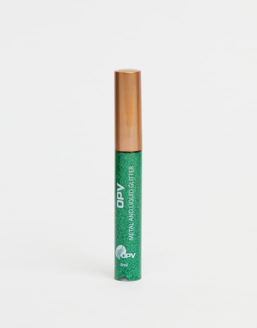 OPV Beauty - Vixen - Eyeliner liquido metallizzato e glitterato color verde acceso, 2 di 4